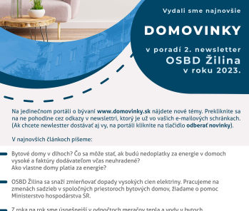 Domovinky - Novinky z OSBD Žilina 2/2023