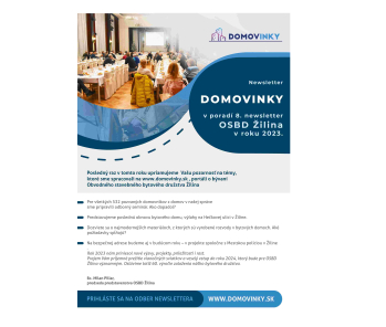 Domovinky - Novinky z OSBD Žilina 8/2023