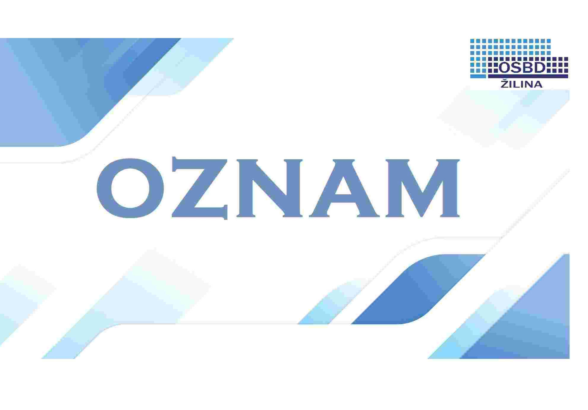Oznam o celozávodnej dovolenke v máji 2025