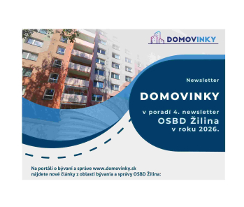 Domovinky - Novinky z OSBD Žilina 4/2026